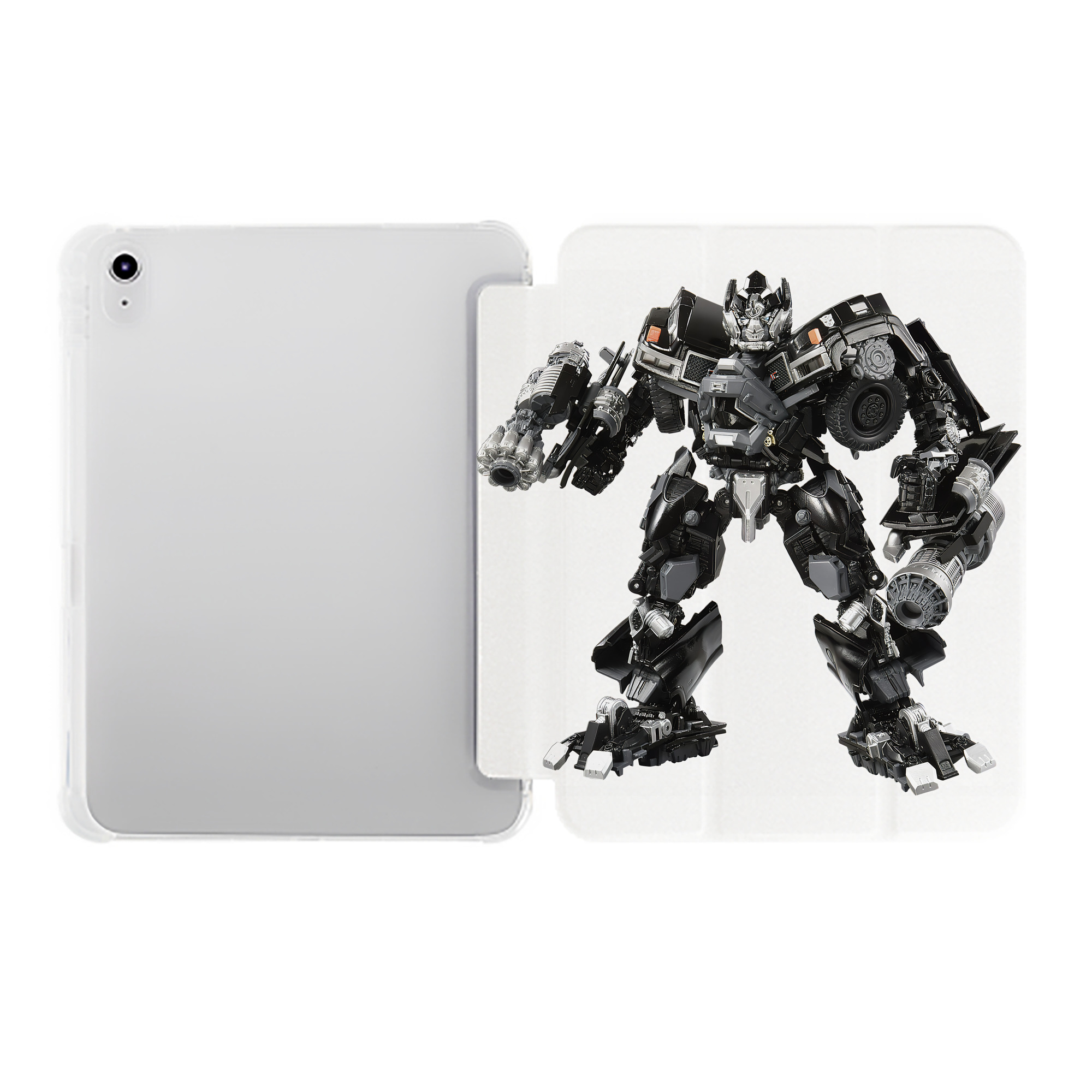 （画像用） Transformers トランスフォーマー IPad ケース ペン収納付き 三つ折りスタンド PUレザー×シリコン 対応機種9.5/10.5/10.9インチ
